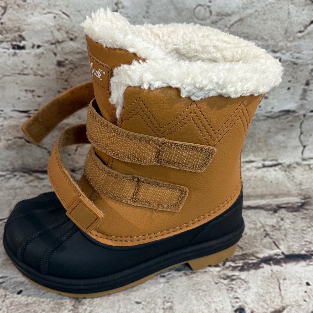 Cat & Jack Tan and Black Thermolite  Snow Boots - Picture 7 of 10